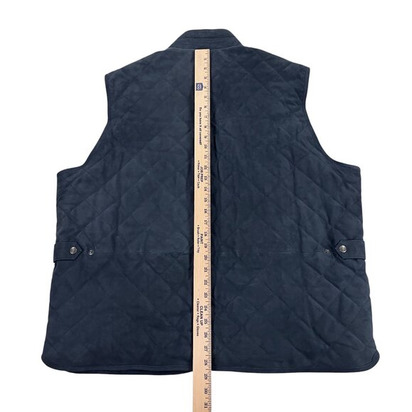 Peter Millar Crown Essex Suede Vest Quilted Jacket Mens XXL Galaxy Gray NWT - Picture 5 of 11